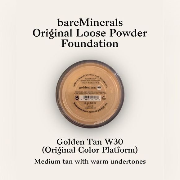 bareMinerals Original Loose Powder Foundation Full Size 8g Golden Tan - Picture 1 of 6